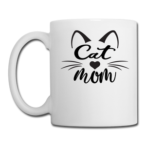 Cat Mom - Black - v2 - Coffee/Tea Mug - white