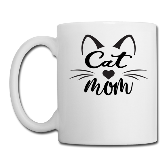 Cat Mom - Black - v2 - Coffee/Tea Mug - white