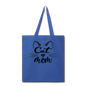 Cat Mom - Black - v2 - Tote Bag - royal blue