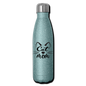 Cat Mom - Black - v2 - Insulated Stainless Steel Water Bottle - turquoise glitter