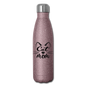 Cat Mom - Black - v2 - Insulated Stainless Steel Water Bottle - pink glitter