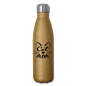 Cat Mom - Black - v2 - Insulated Stainless Steel Water Bottle - gold glitter