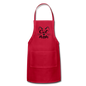 Cat Mom - Black - v2 - Adjustable Apron - red