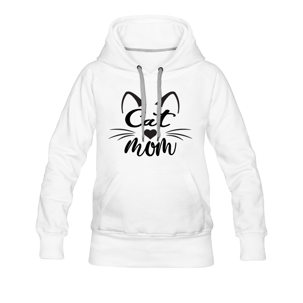 Cat Mom - Black - v2 - Women’s Premium Hoodie - white