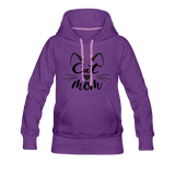 Cat Mom - Black - v2 - Women’s Premium Hoodie - purple