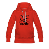 Cat Mom - Black - v2 - Women’s Premium Hoodie - red