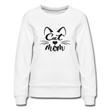 Cat Mom - Black - v2 - Women’s Premium Sweatshirt - white