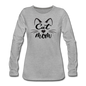 Cat Mom - Black - v2 - Women's Premium Long Sleeve T-Shirt - heather gray