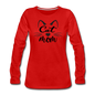 Cat Mom - Black - v2 - Women's Premium Long Sleeve T-Shirt - red