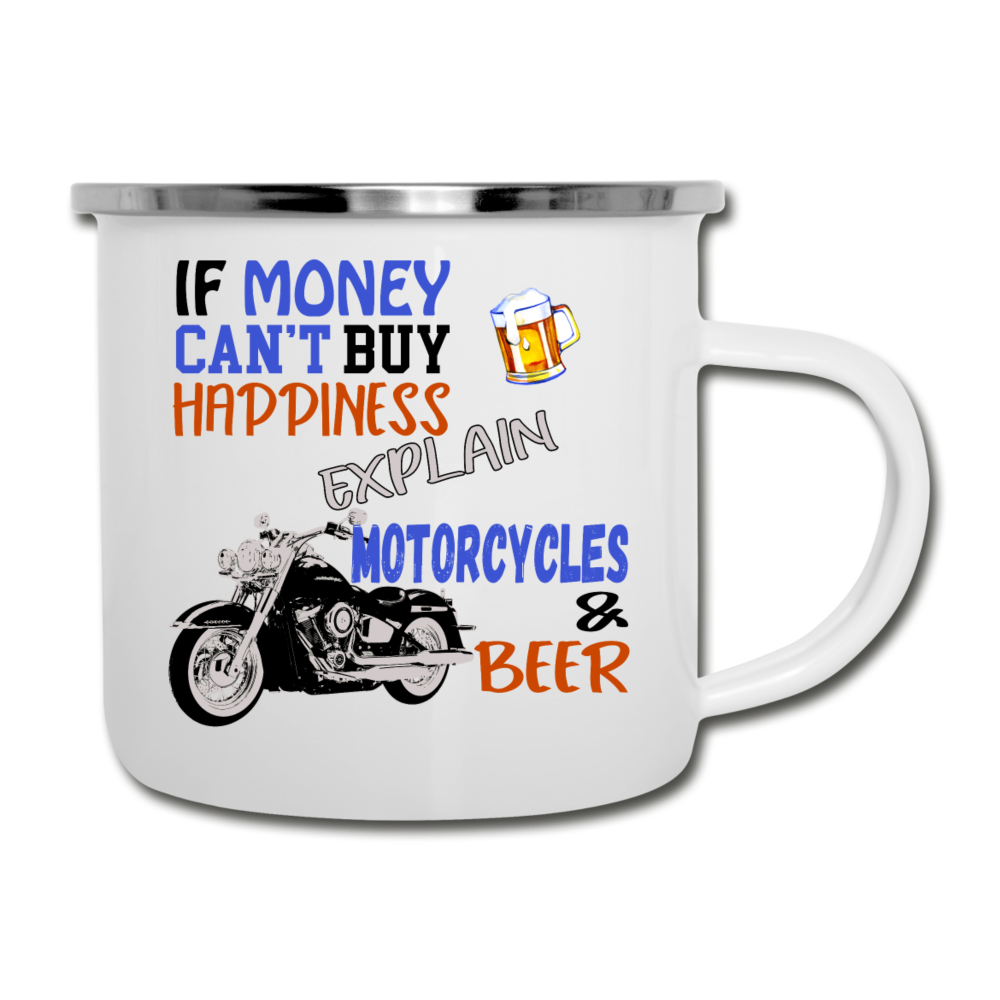 Motorcycles And Beer - Camper Mug - white