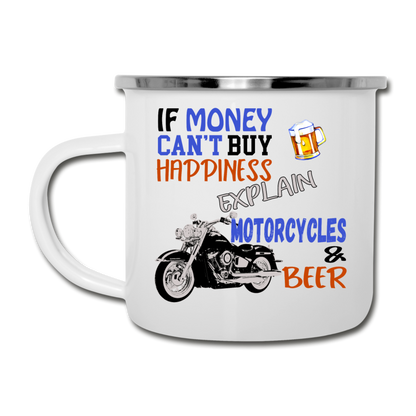 Motorcycles And Beer - Camper Mug - white