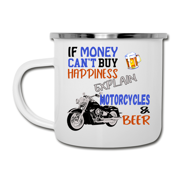Motorcycles And Beer - Camper Mug - white
