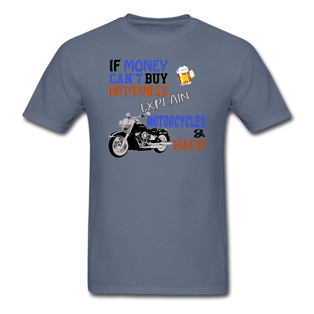 Motorcycles And Beer - Unisex Classic T-Shirt - denim