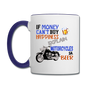 Motorcycles And Beer - Contrast Coffee Mug - white/cobalt blue