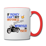 Motorcycles And Beer - Contrast Coffee Mug - white/red