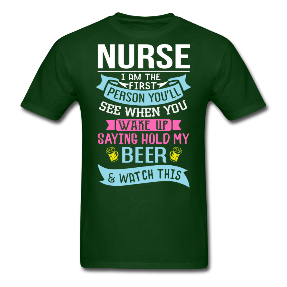 Nurse - Hold My Beer - Unisex Classic T-Shirt - forest green