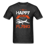 Be Happy And Go Flying - Unisex Classic T-Shirt - heather black