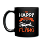 Be Happy And Go Flying - Full Color Mug - black