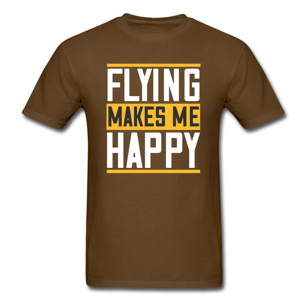 Flying Makes Me Happy - Unisex Classic T-Shirt - brown