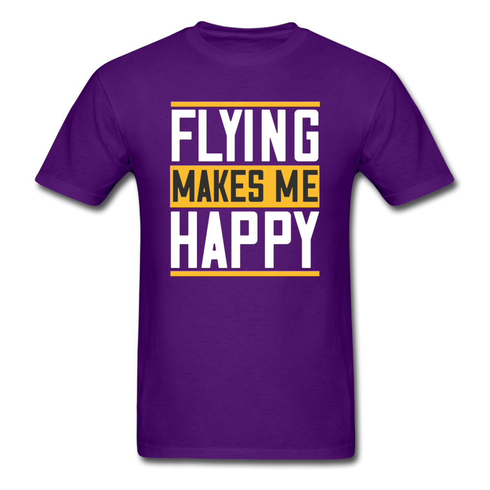 Flying Makes Me Happy - Unisex Classic T-Shirt - purple