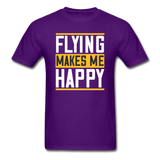 Flying Makes Me Happy - Unisex Classic T-Shirt - purple