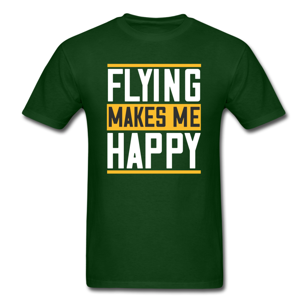 Flying Makes Me Happy - Unisex Classic T-Shirt - forest green