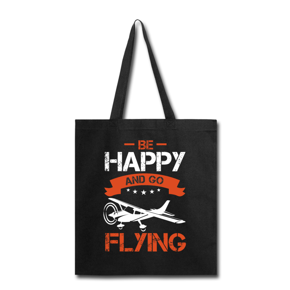 Be Happy And Go Flying - Tote Bag - black