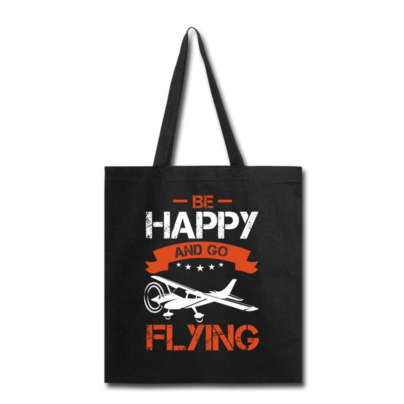 Be Happy And Go Flying - Tote Bag - black