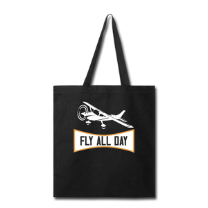 Fly All Day - v2 - Tote Bag - black