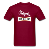 Fly All Day - v2 - Unisex Classic T-Shirt - burgundy
