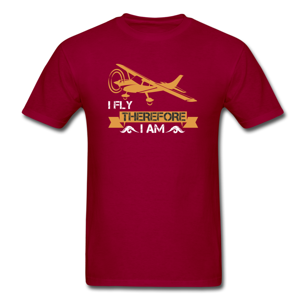 I Fly THerefore I Am - Unisex Classic T-Shirt - dark red