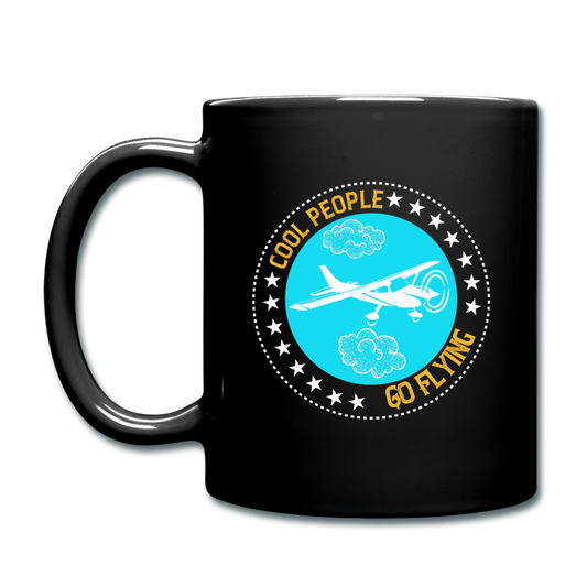 Cool People Go Flying - Full Color Mug - black