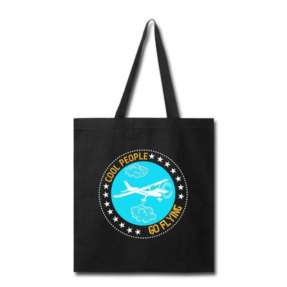 Cool People Go Flying - Tote Bag - black