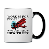 Work Is For People - Fly - Contrast Coffee Mug - white/black