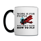 Work Is For People - Fly - Contrast Coffee Mug - white/black