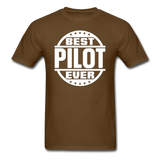 Best Pilot Ever - White - Unisex Classic T-Shirt - brown