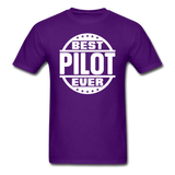 Best Pilot Ever - White - Unisex Classic T-Shirt - purple