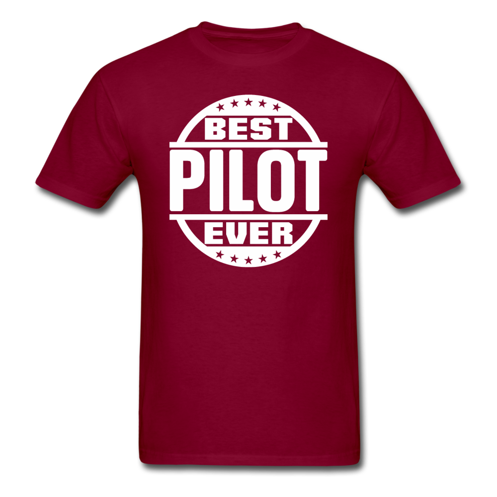 Best Pilot Ever - White - Unisex Classic T-Shirt - burgundy