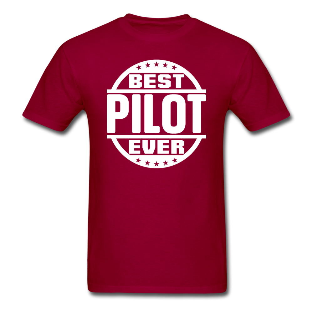 Best Pilot Ever - White - Unisex Classic T-Shirt - dark red