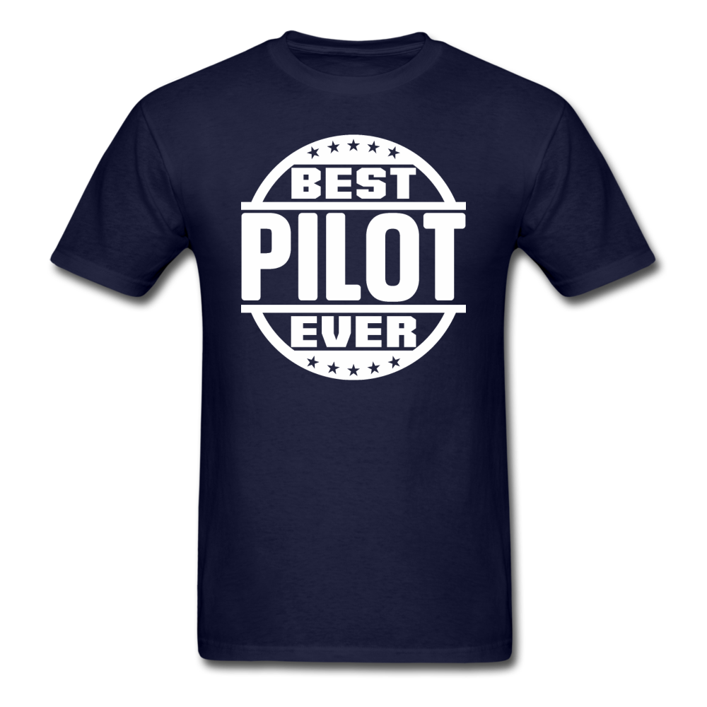 Best Pilot Ever - White - Unisex Classic T-Shirt - navy