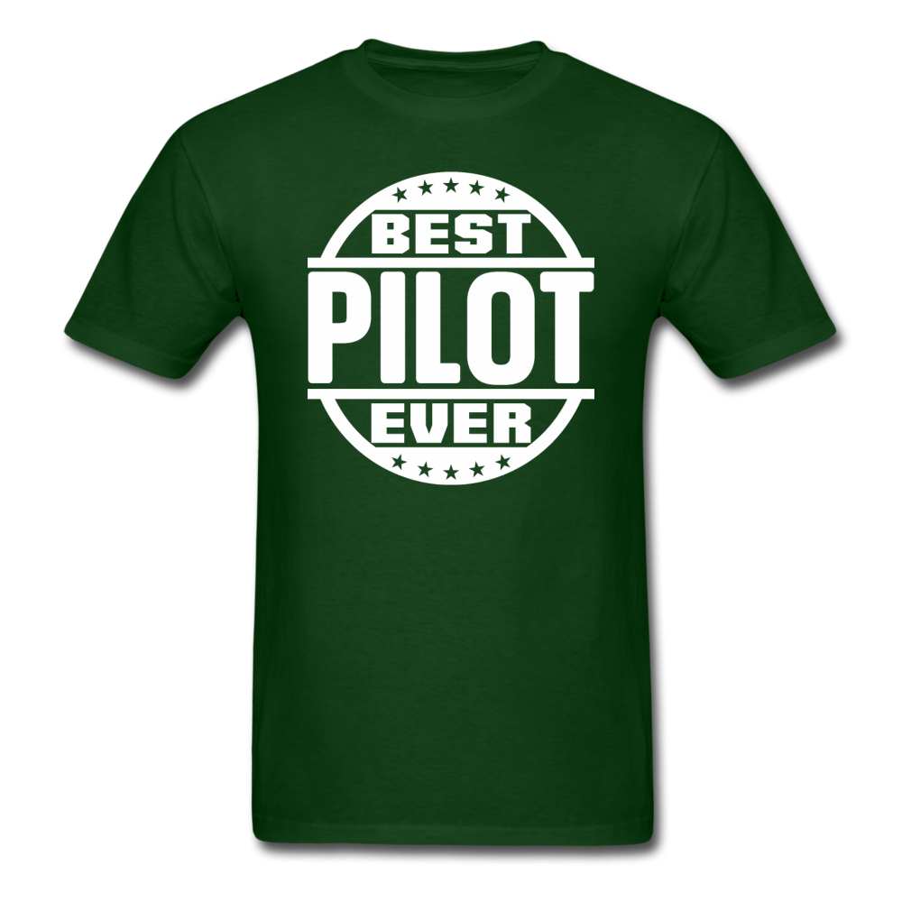 Best Pilot Ever - White - Unisex Classic T-Shirt - forest green