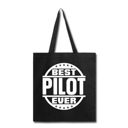 Best Pilot Ever - White - Tote Bag - black