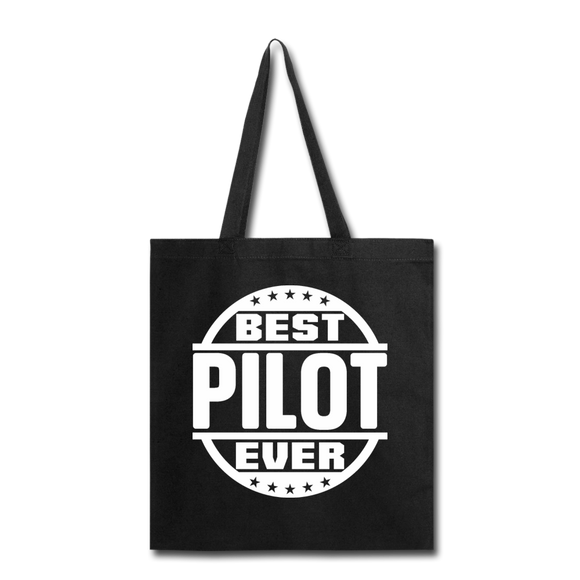 Best Pilot Ever - White - Tote Bag - black