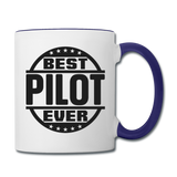 Best Pilot Ever - Black - Contrast Coffee Mug - white/cobalt blue