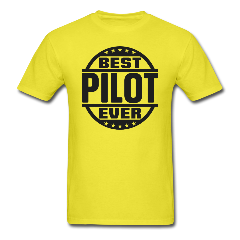 Best Pilot Ever - Black - Unisex Classic T-Shirt - yellow