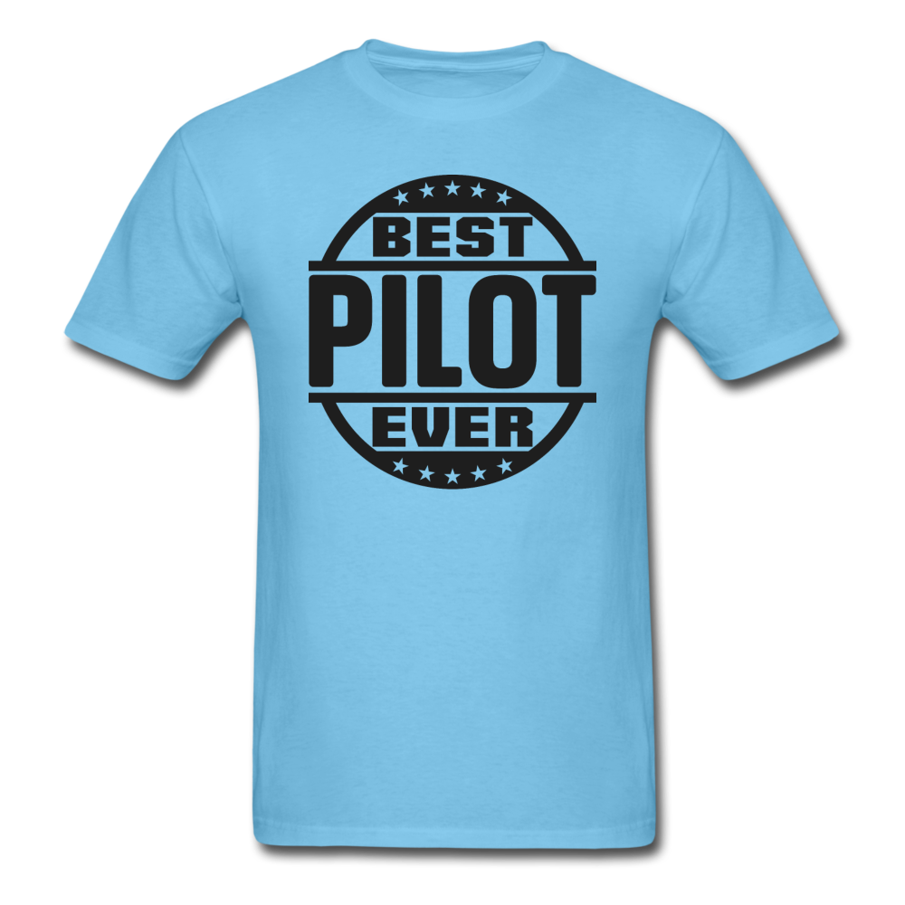 Best Pilot Ever - Black - Unisex Classic T-Shirt - aquatic blue