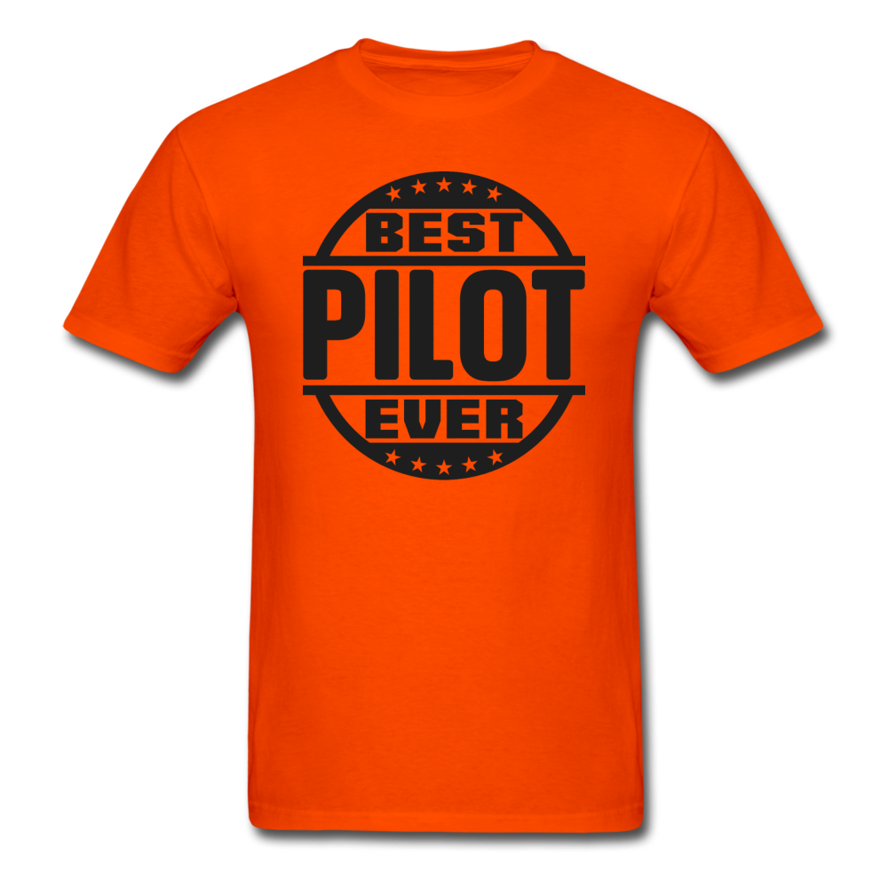 Best Pilot Ever - Black - Unisex Classic T-Shirt - orange