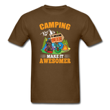 Camping Is Awesome - Beer - Unisex Classic T-Shirt - brown