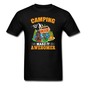 Camping Is Awesome - Beer - Unisex Classic T-Shirt - black
