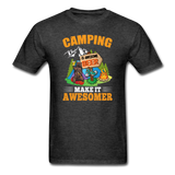 Camping Is Awesome - Beer - Unisex Classic T-Shirt - heather black